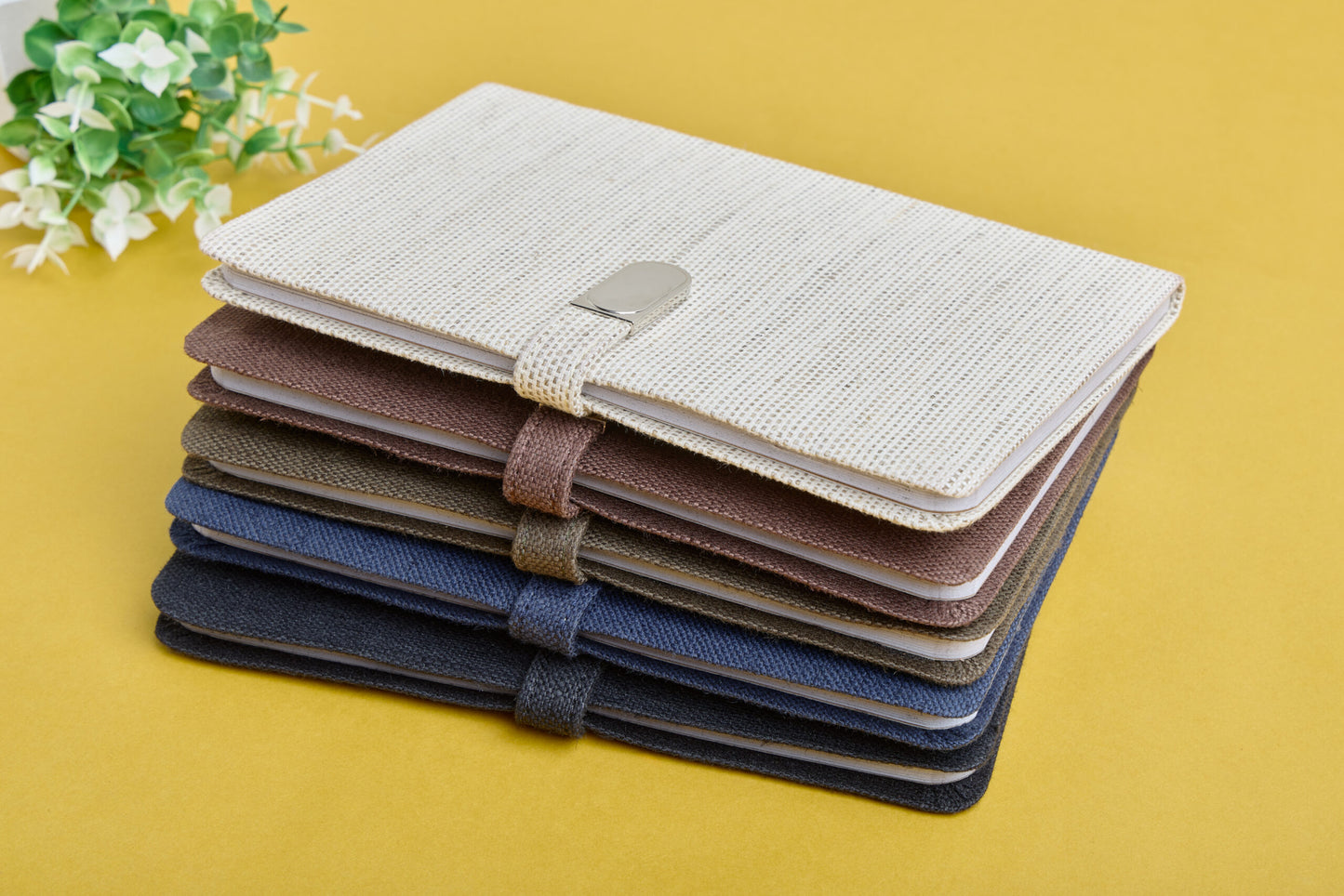 Hemp A5 Diary with Button Flap Closure