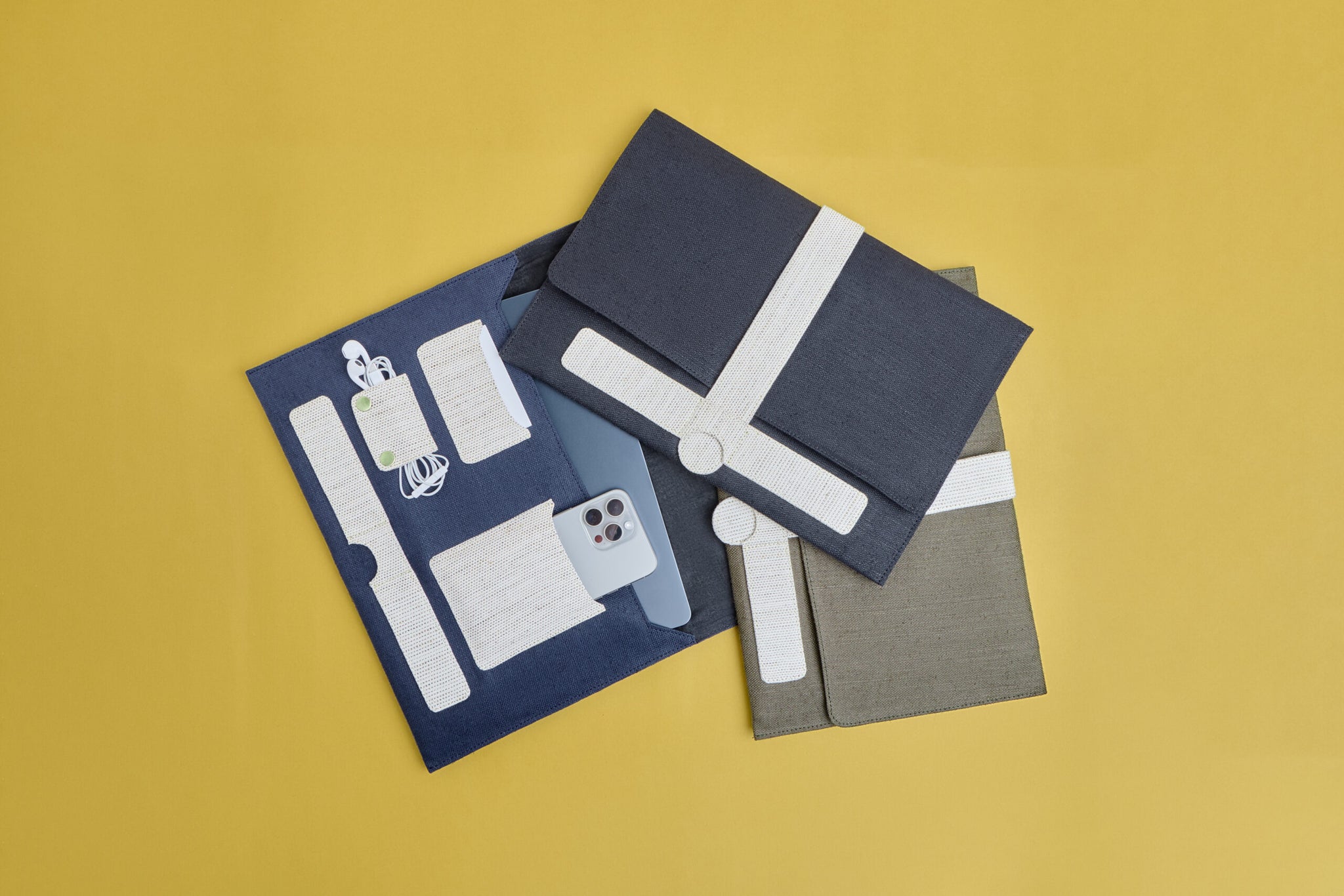 Hemp Laptop Sleeve Organiser