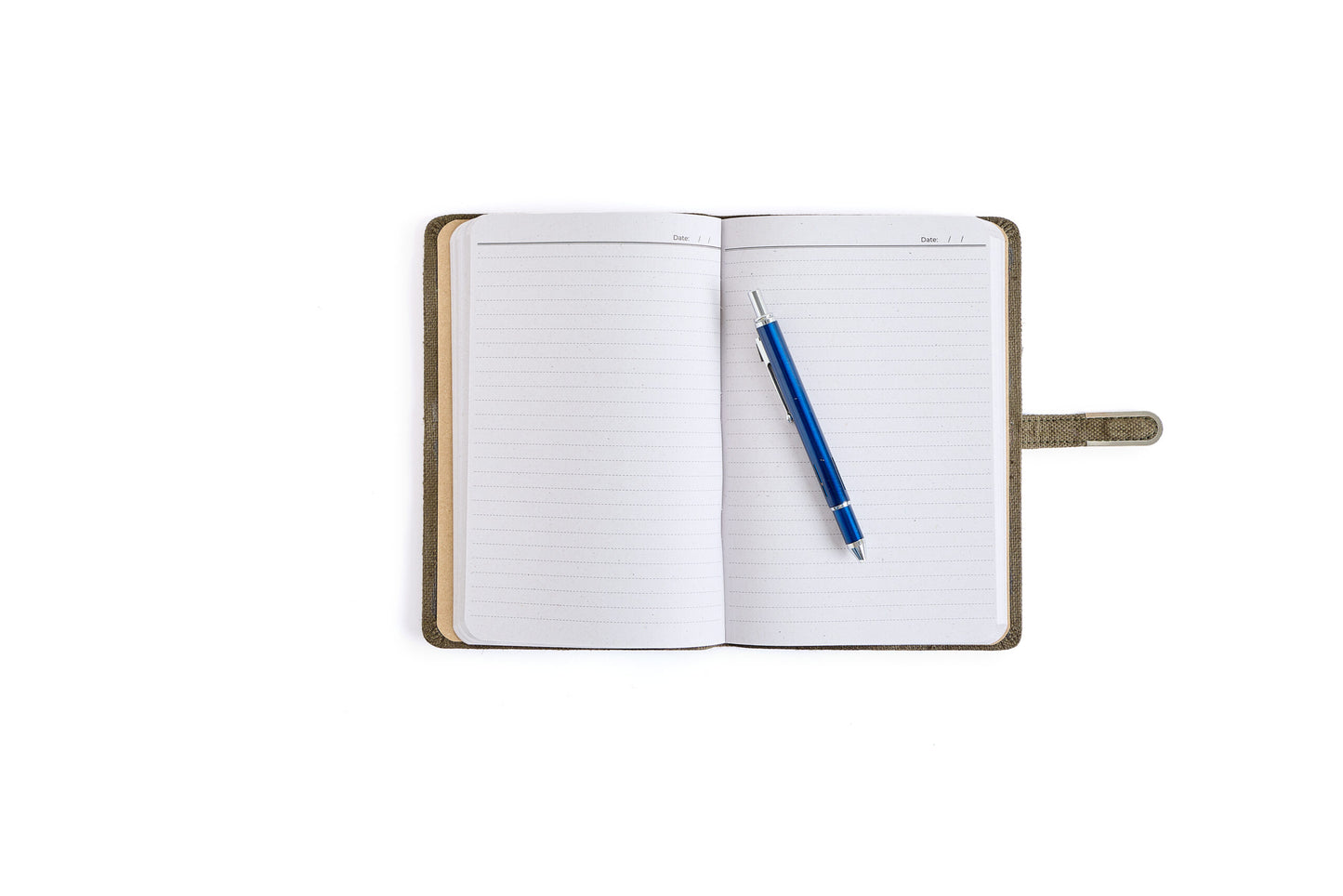 Hemp A5 Diary with Button Flap Closure