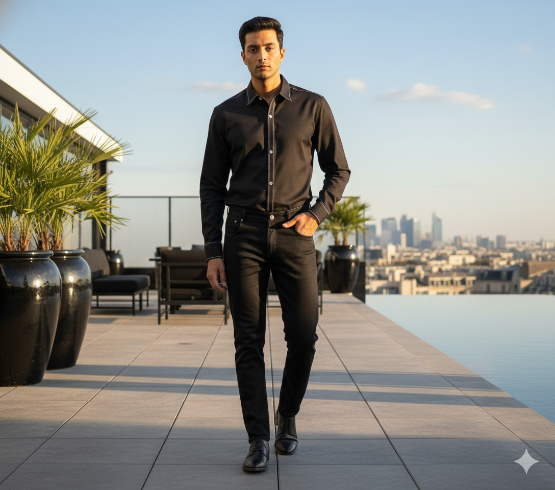 Men Solid Hemp Casual Shirt