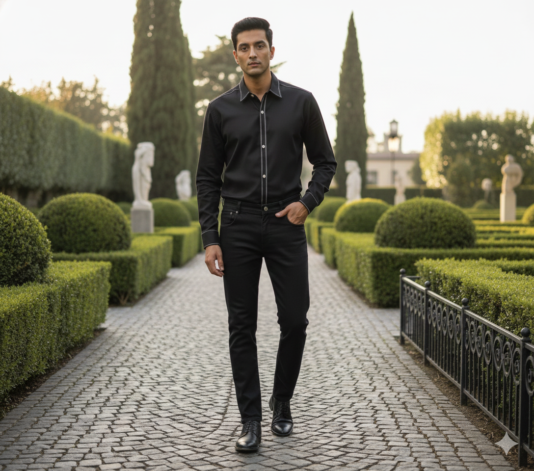 Men Solid Hemp Casual Shirt