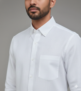 Men Solid Hemp Formal Shirt