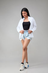 Hemp And Bamboo Over-Sized White Shirt