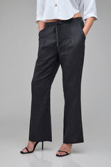 Hemp Solid Black Pants