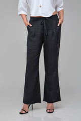 Hemp Solid Black Pants