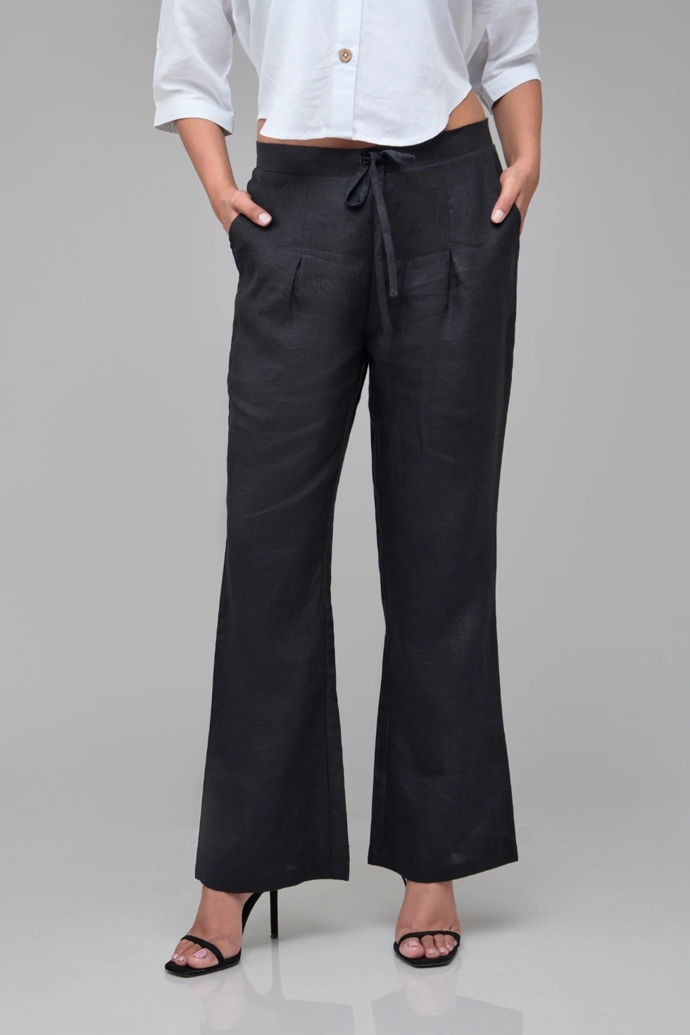 Hemp Solid Black Pants