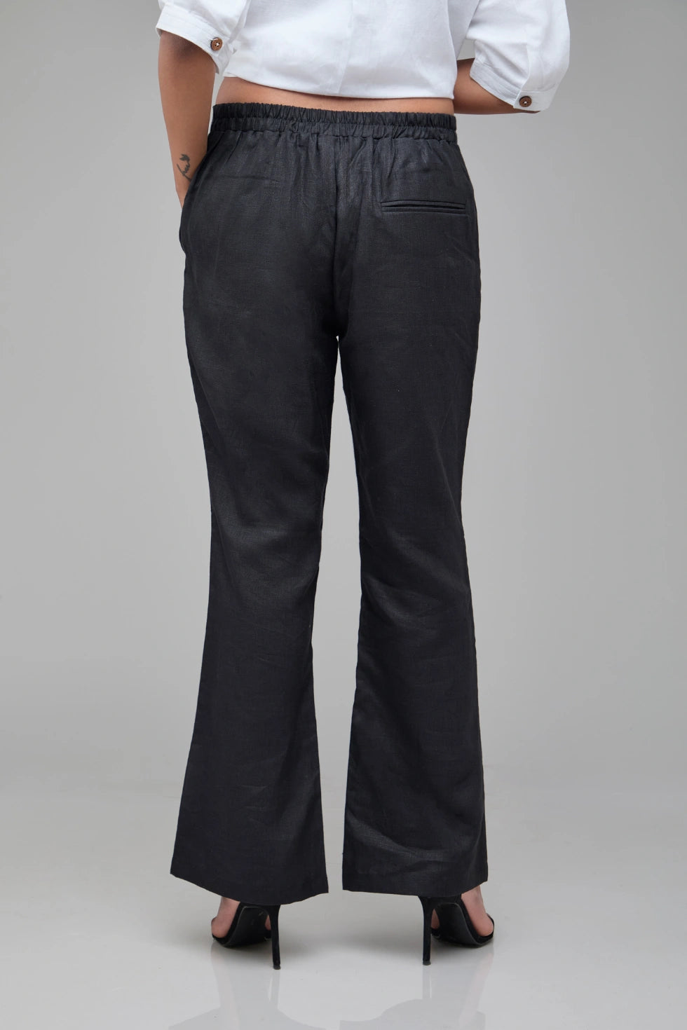 Hemp Solid Black Pants