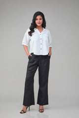 Hemp Solid Black Pants