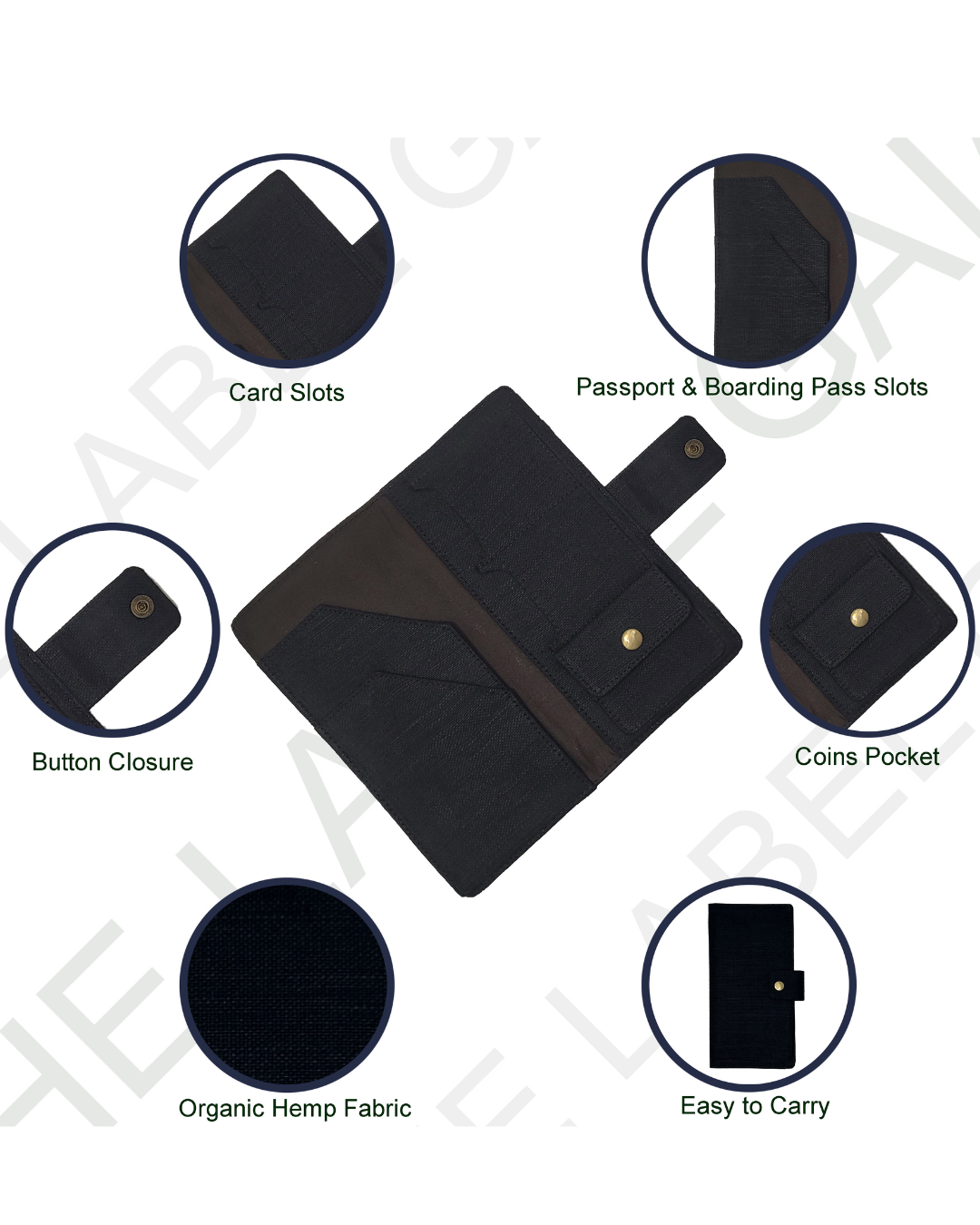 Hemp Multi-Utility Passport Holder