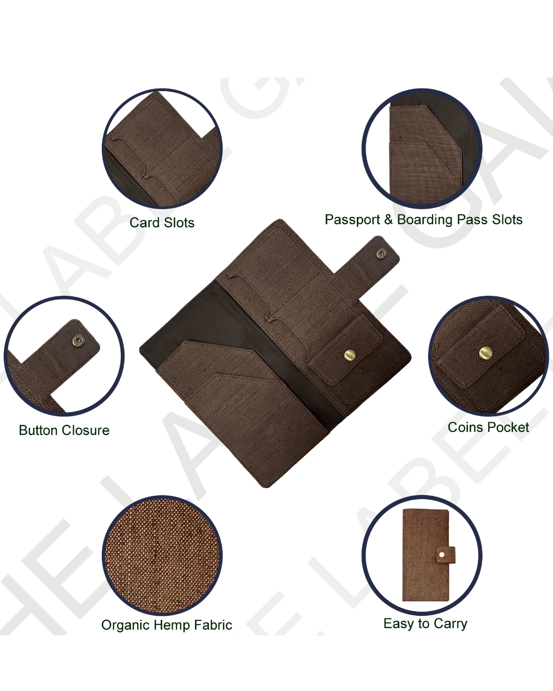 Hemp Multi-Utility Passport Holder