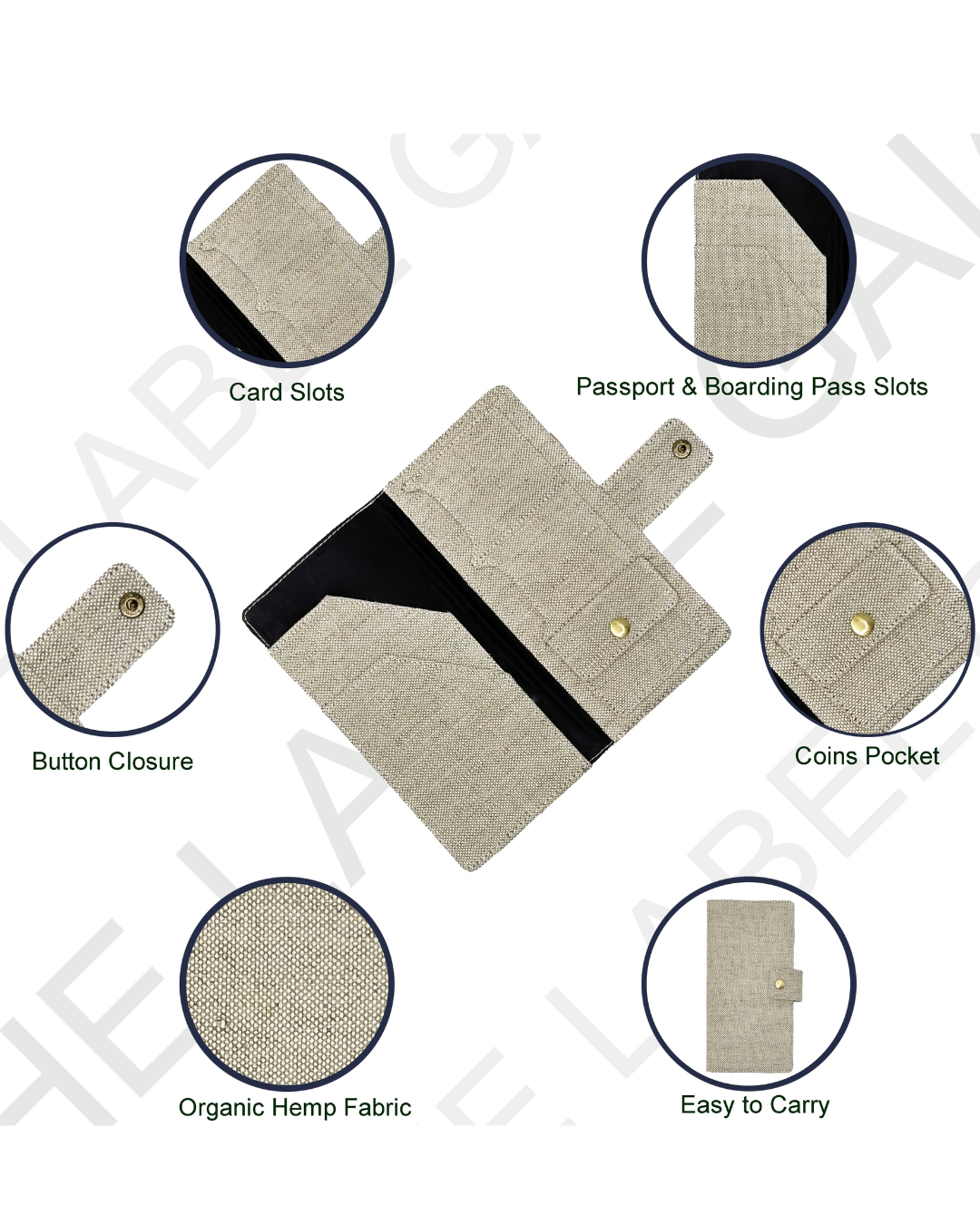 Hemp Multi-Utility Passport Holder