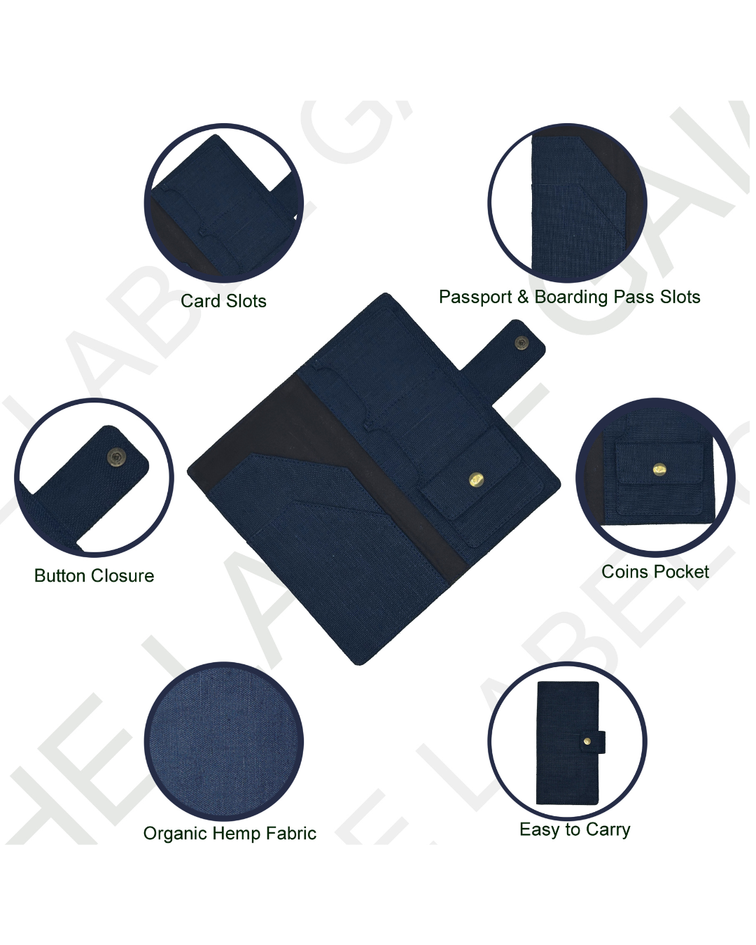 Hemp Multi-Utility Passport Holder