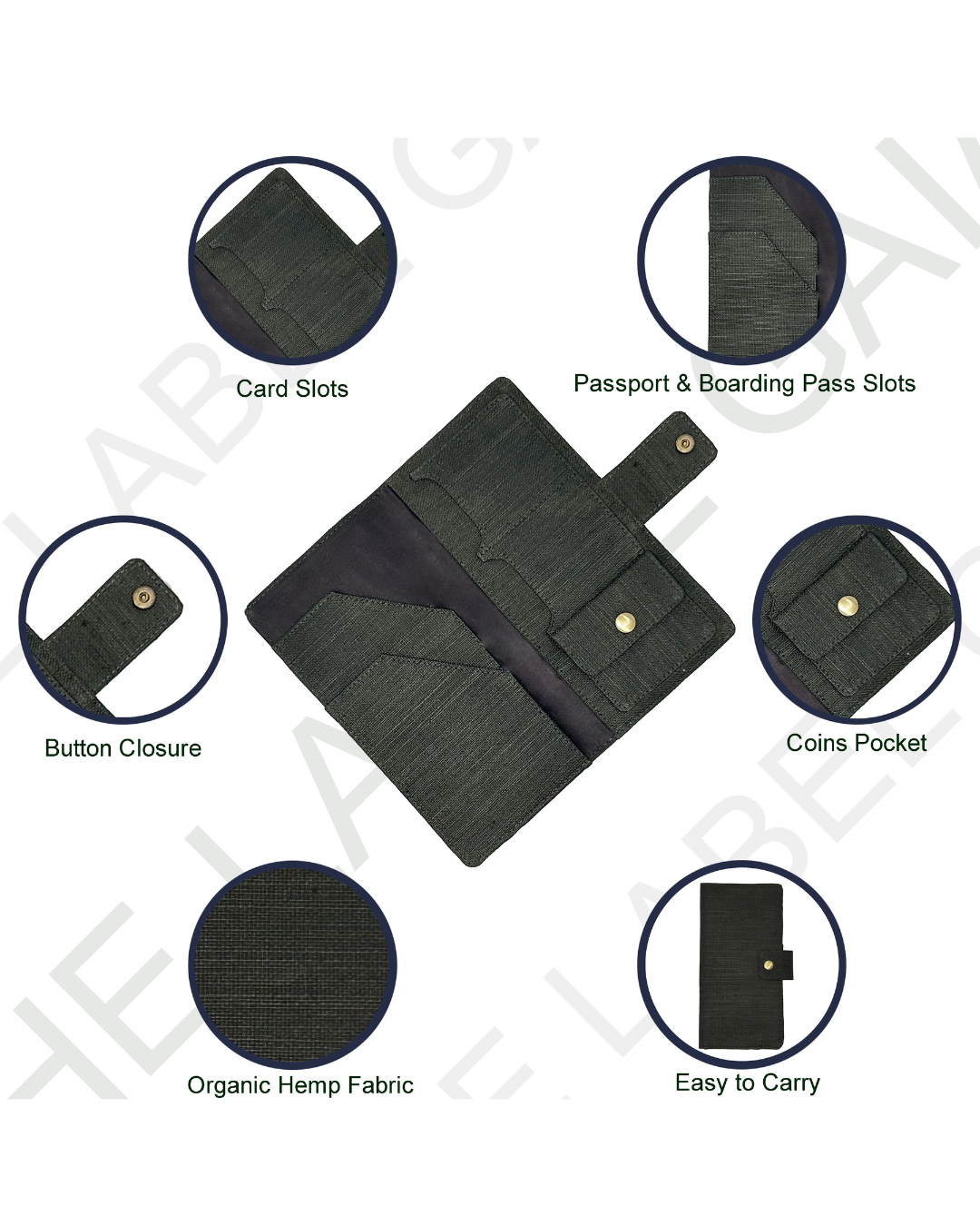 Hemp Multi-Utility Passport Holder