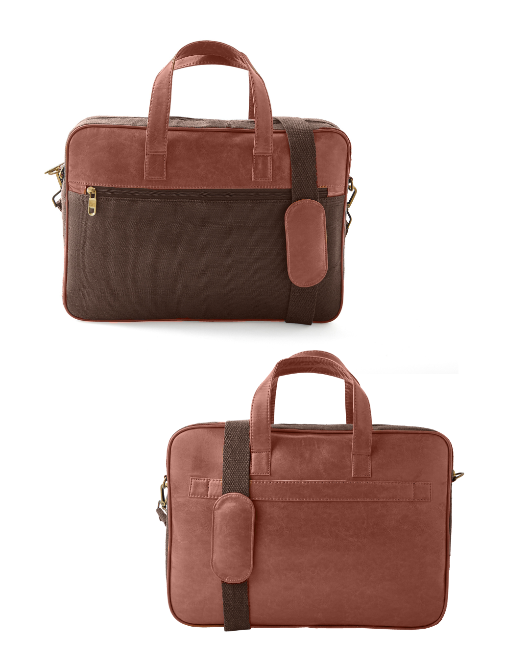 Hemp and PU Laptop Bag