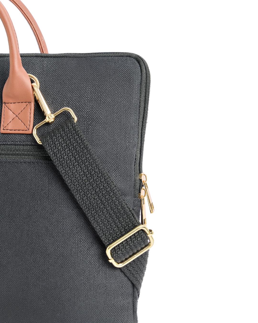 Hemp and PU Slim Laptop Bag