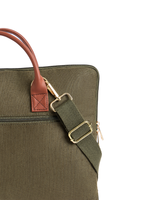 Hemp and PU Slim Laptop Bag