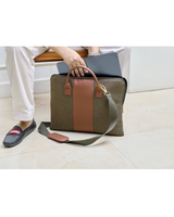 Hemp and PU Slim Laptop Bag