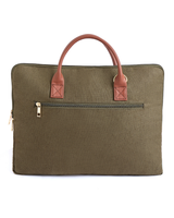 Hemp and PU Slim Laptop Bag